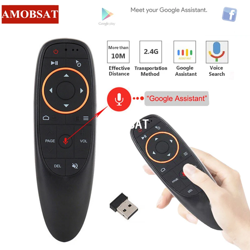 

Пульт дистанционного управления AMOBSAT G10, 2,4 ГГц, USB, с гироскопом, голосовое управление