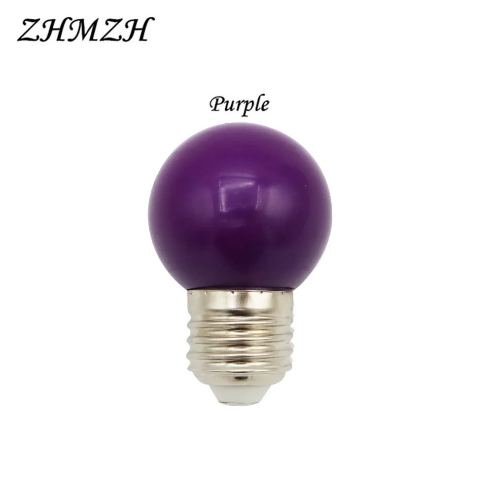 6 шт./лот 220V E27 светодиодный Красочные лампы SMD2835 энергосберегающая лампа для вечерние праздничные украшения 5 светодиодный s Bombillas 7 видов цветов светодиодный свет - Испускаемый цвет: Purple