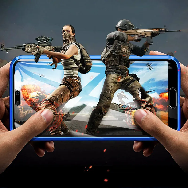 Магнитный 360 Полный металлический бампер стеклянный чехол для huawei P20 Pro Чехол P20Pro Магнитная задняя крышка huawei P20 Pro Чехол P 20 funda