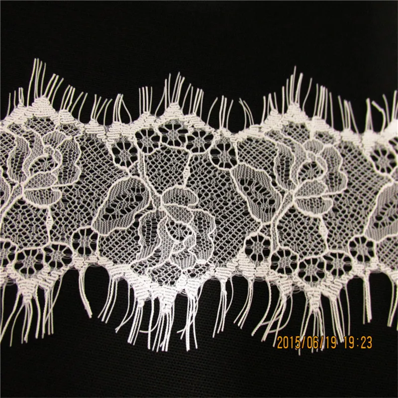 3 м/лот ресниц Lace7cm DIY декоративный Высокое качество мягкий нейлон ресницы отделка кружевом свадебное платье ткань