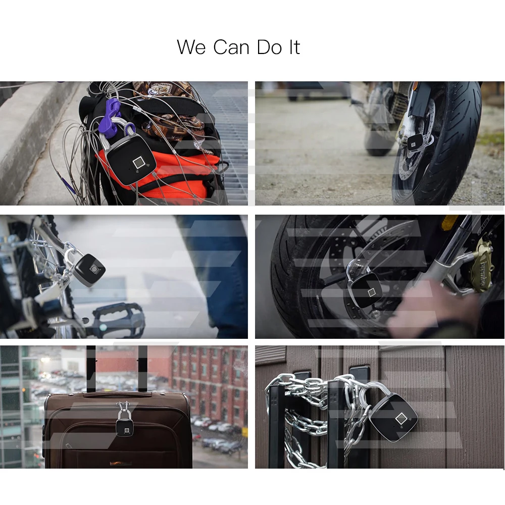 

P3 P3+ Smart Electronic Fingerprint Lock USB Rechargeable IP65 Waterproof Anti-Theft Security Padlock Door Luggage Case Lock