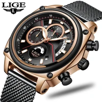 lige new mens watches top luxury brand men sport watches mens quartz clock male full steel fashion wrist watch dress gift watch