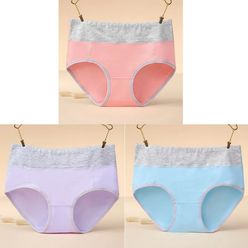 Texiwas 3pcs \ ЛОТ, хлопковые трусы лоскутное кружевное женское белье Для женщин нижнее белье, удобные трусы с низкой посадкой тела утягивающее белье для женщин - Цвет: color12