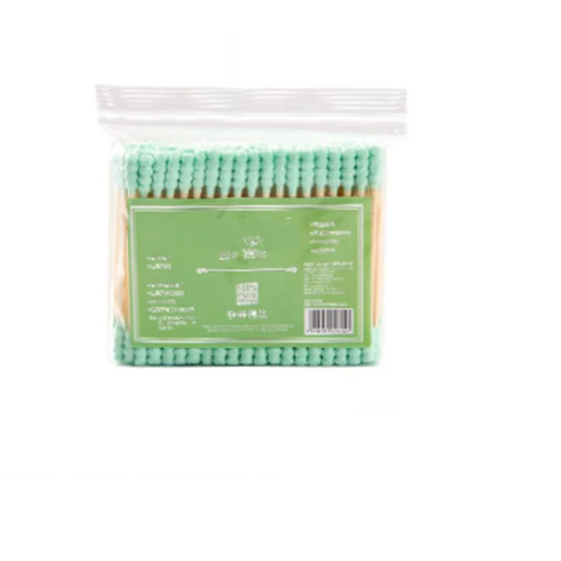 100 шт./упак. двойной головкой ватный тампон Для женщин макияжа ватные палочки наконечник для использования в медицинских деревянные палочки для носа, чистка ушей инструменты для здоровья