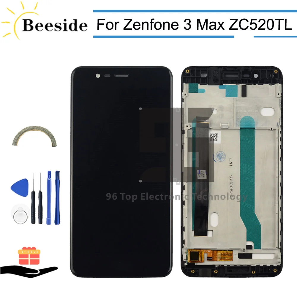 AA + качественный ЖК дисплей с рамкой 5 2 ''для Asus Zenfone 3 Max ZC520TL X008D X008DB X008DC