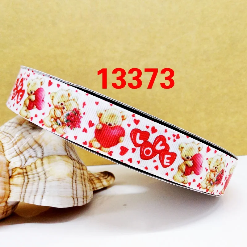 13373 50 ярдов мультфильм напечатанный grosgrain ленты 19522 - Цвет: 13373