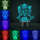 Новый 3D Optica индийский бог Ганеш лампа светодиодный ная Иллюзия ночсветильник праздничные подарки голограмма атмосферсветильник свет ing абстрактные акриловые лампы