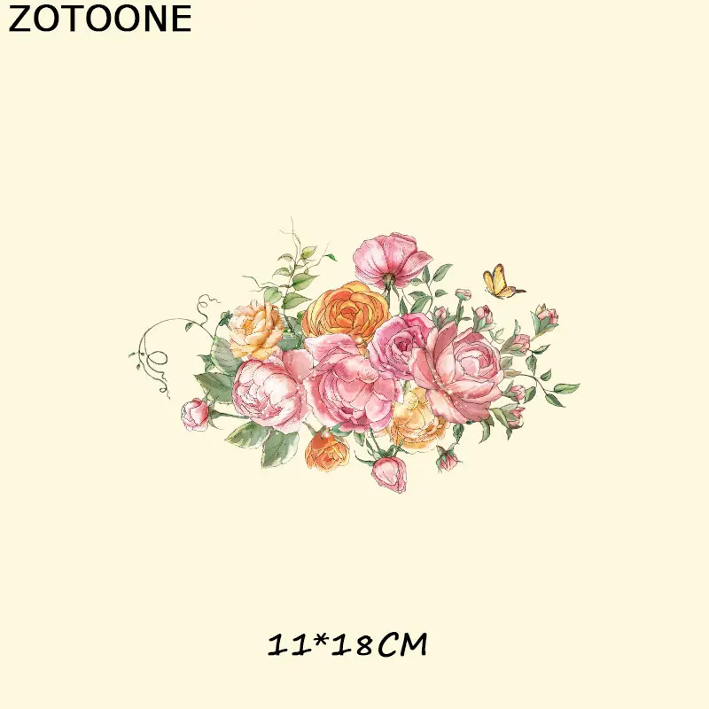 ZOTOONE Цветочные нашивки термотрансферные пирография для самостоятельного