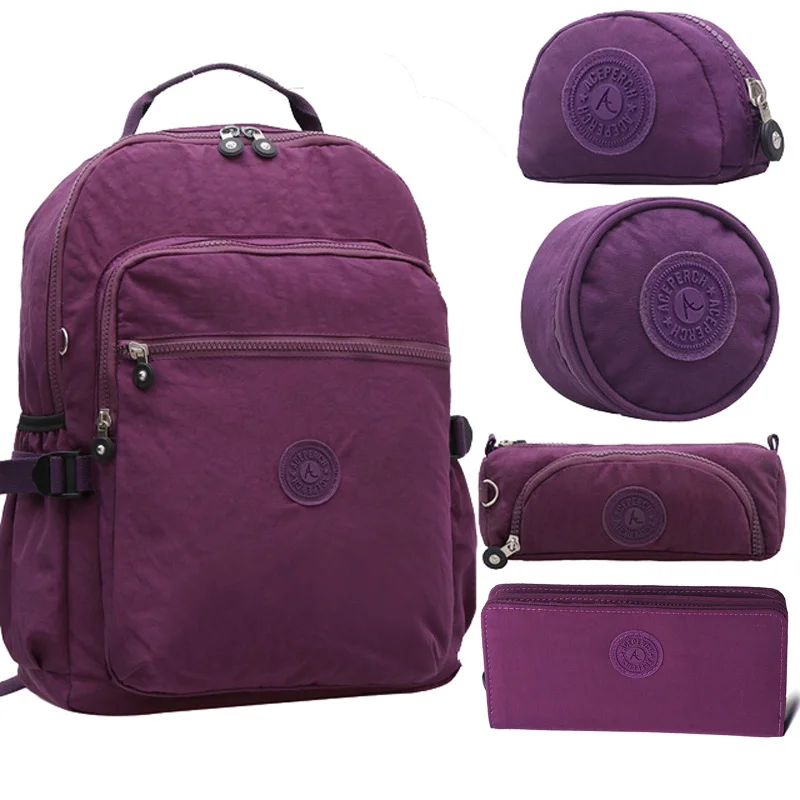 ACEPERCH женские рюкзаки школьный рюкзак для девочек-подростков женский Mochila Escolar Feminina Mujer сумки для ноутбука Sac A Dos - Цвет: Purple