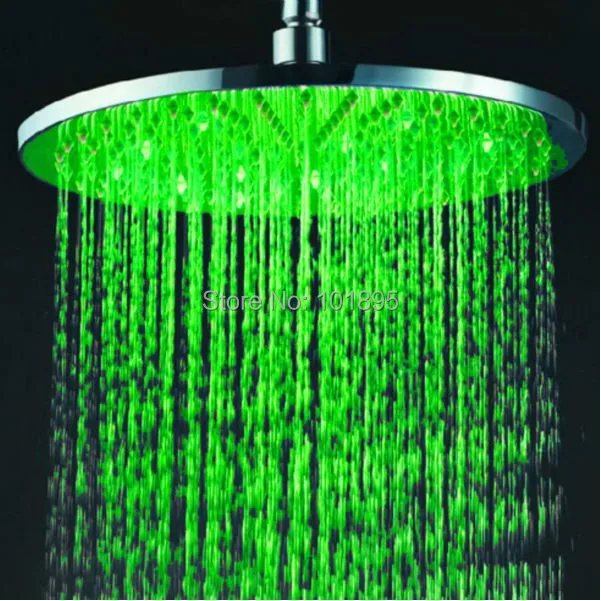 X15270 12 дюймов Латунь Материал Круглый дождь освещение Led душевая головка|led shower