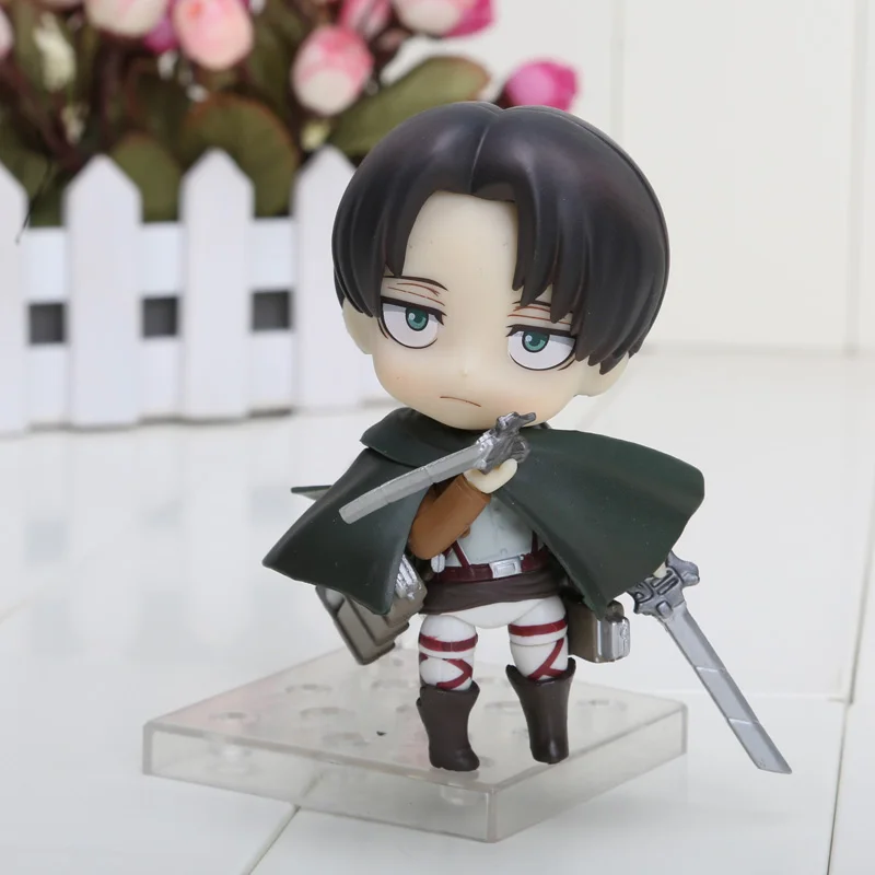 10 см Nendoroid атака на Титанов Shingeki no Kyojin Скаутинг Легион Леви риваиль ПВХ фигурка Модель Коллекция игрушек 390 375 - Цвет: 390 no box