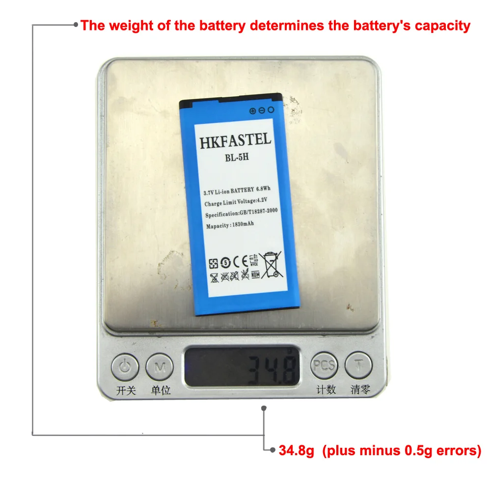 Hkfatel Новый BL-5H 5H литий-ионная батарея мобильного телефона для Nokia Lumia 630 635 636 638 RM-977
