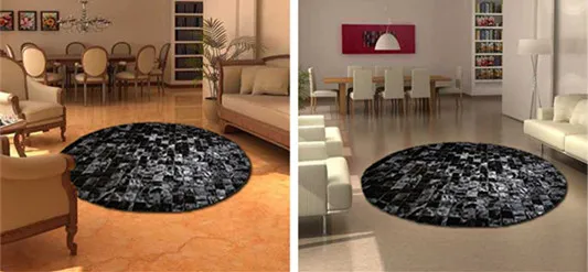 

free shipping 1 piece via DHL 100% natural cowhide leather floor carpet