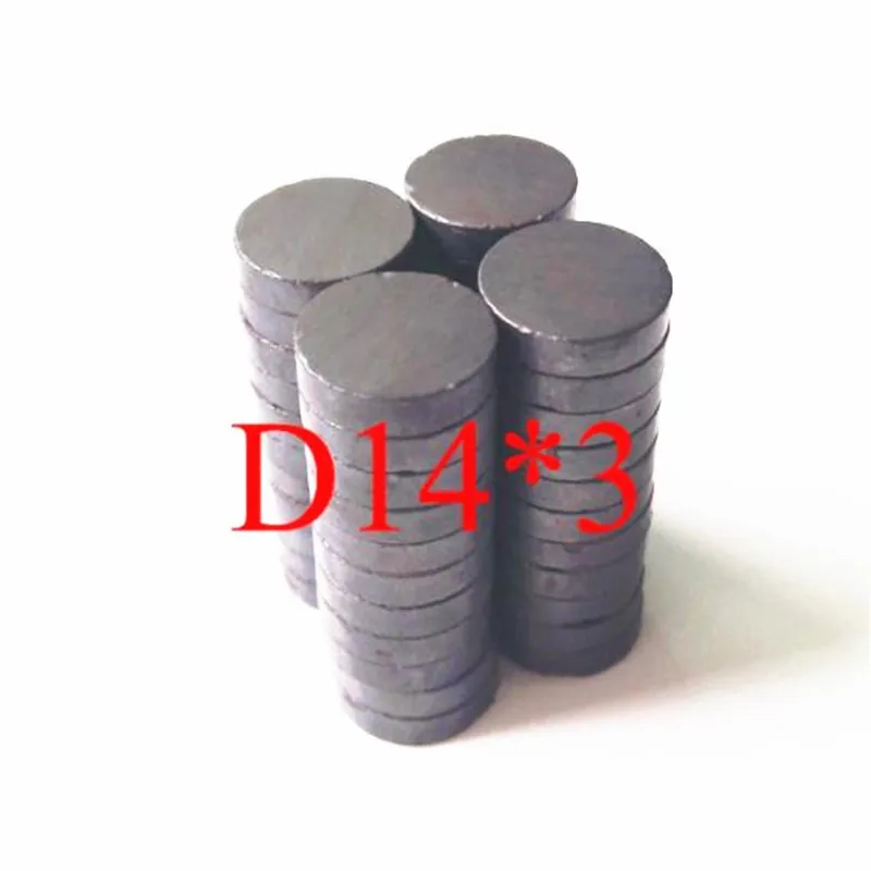 

100pcs /lot Y30 Disk Ferrite Magnet 14x3 Permanent magnet 14mm x 3mm Black Round Speaker 14x3mm magnet 14*3 14mmx3mm