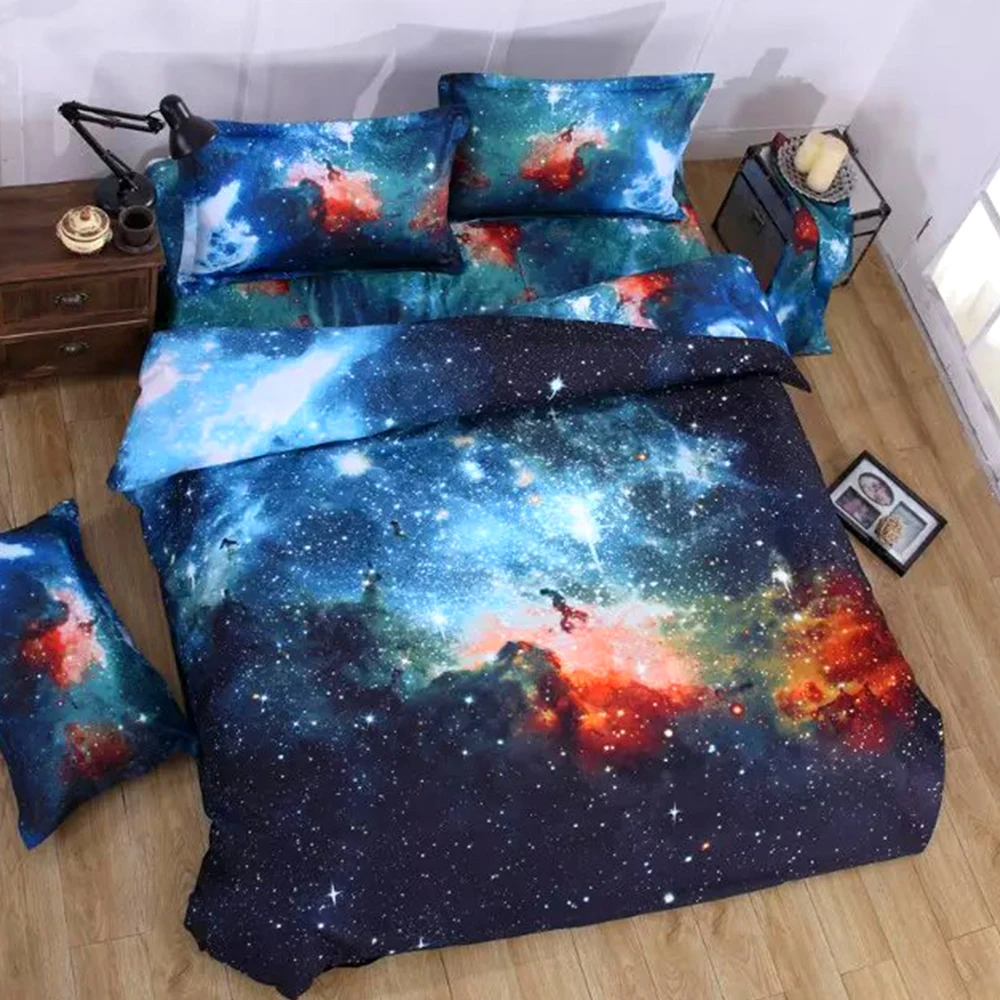 3D комплекты постельного белья набор с космическим пространством Galaxy