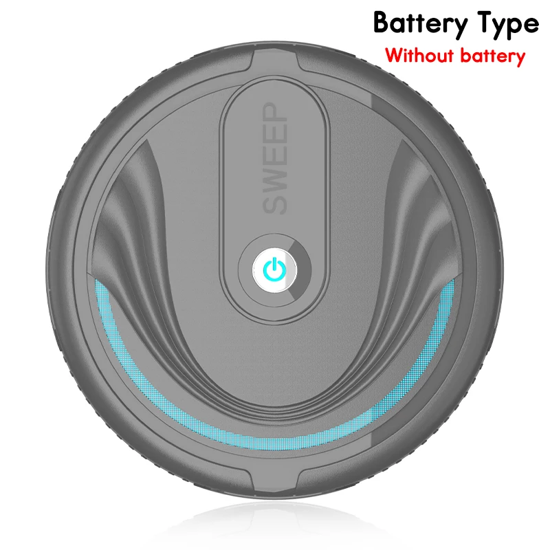 Battery Type Перезаряжаемый подметальный робот-пылеуловитель Интеллектуальный автоматический индукционный подметальный пол Аккумулятор для робота-пылесоса/USB зарядка - Цвет: Battery Type