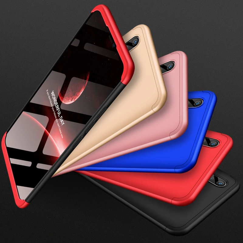 

VIVOY85 360 Degree Full Protection Hard Case For VIVO Y85 Back Cover shockproof case For VIVO Y85 Y 85 case + glass