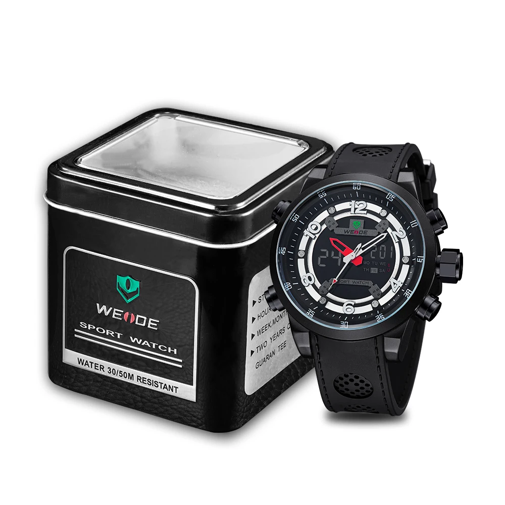 Weide кварцевые спортивные наручные часы повседневное оригинальные Водостойкий