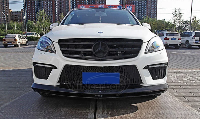 Настоящая юбка переднего бампера из углеродного волокна спойлер для Benz W166 ML63 2015UP
