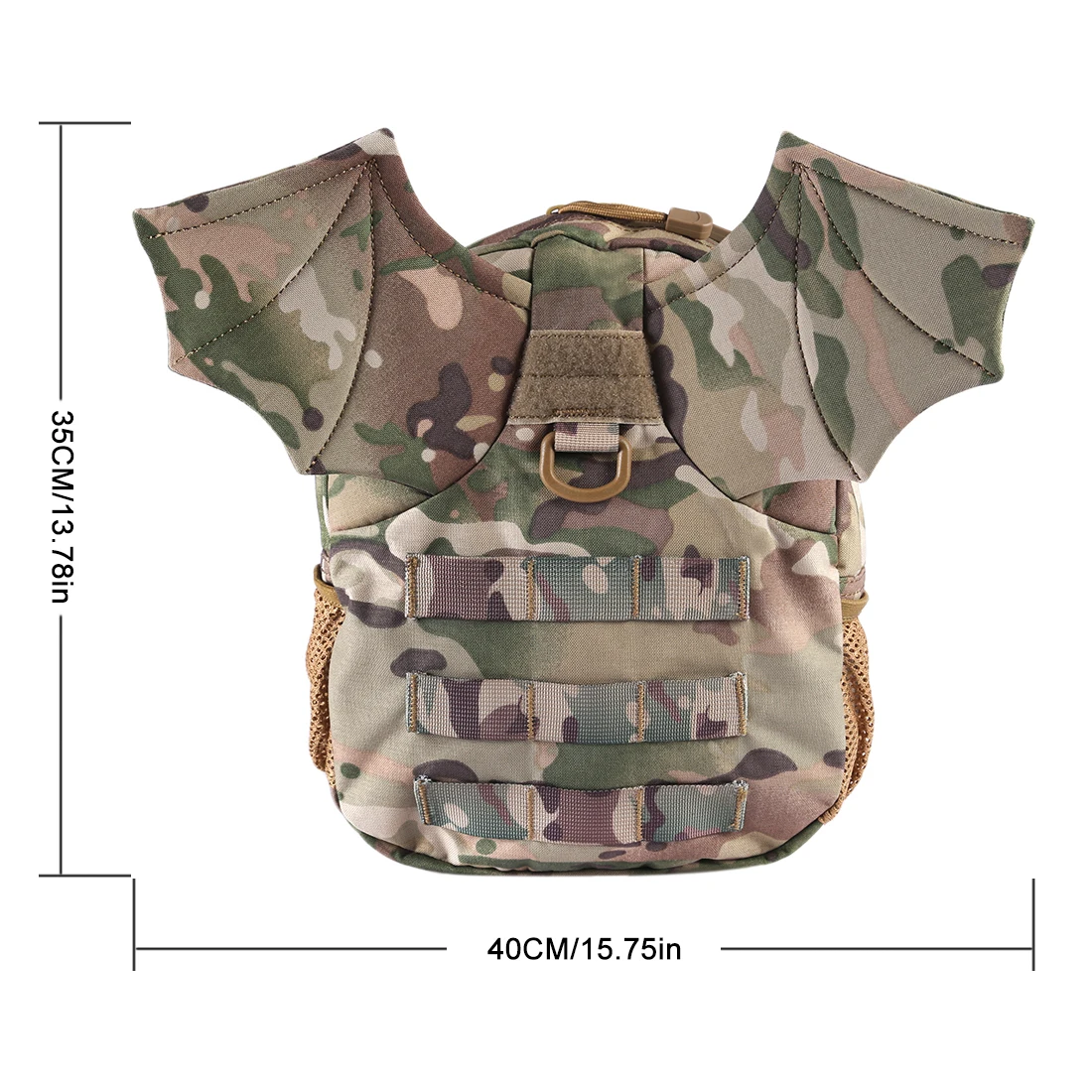 New Little Bat Pattern Military Tactical Backpack for Children Outdoor Activity- Camouflage