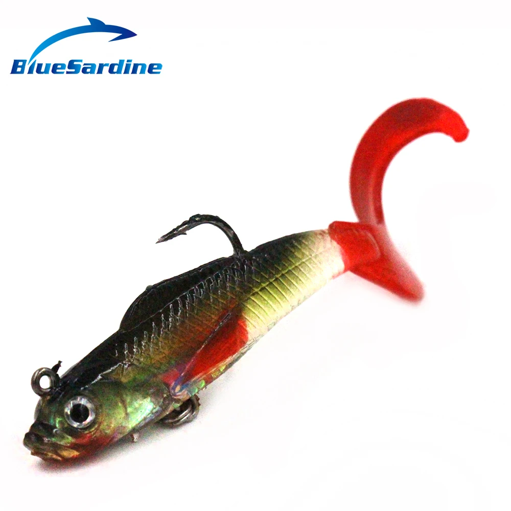 BlueSardine 10 шт. 9 г см мягкие приманки пластиковые рыболовные маленькие рыбки