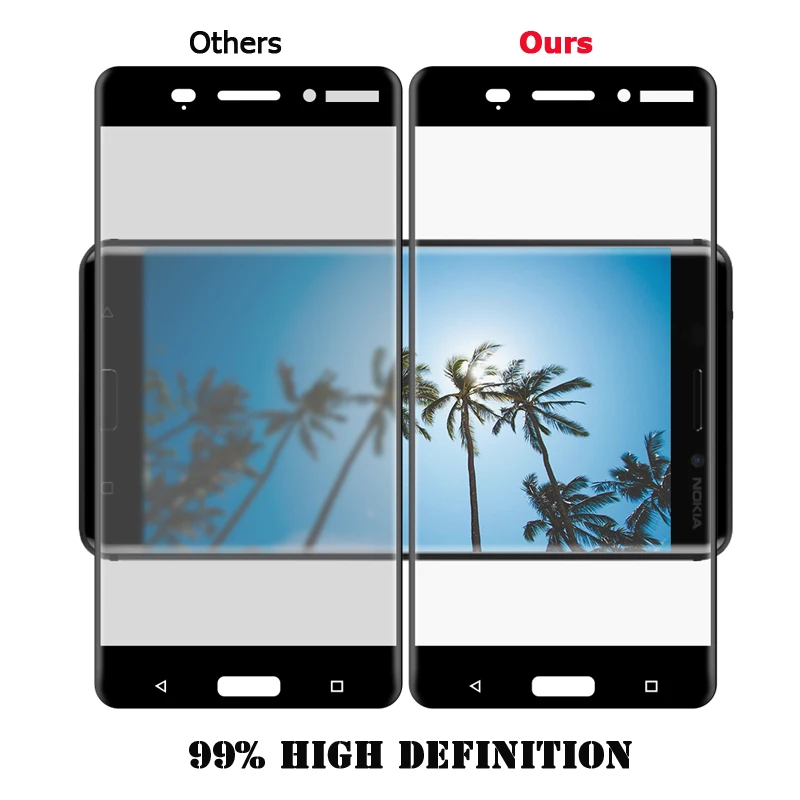 Чехол из закаленного стекла для Nokia 5 6 7 Plus 8 9 2 1 3 X5 X7 защитное стекло с полным