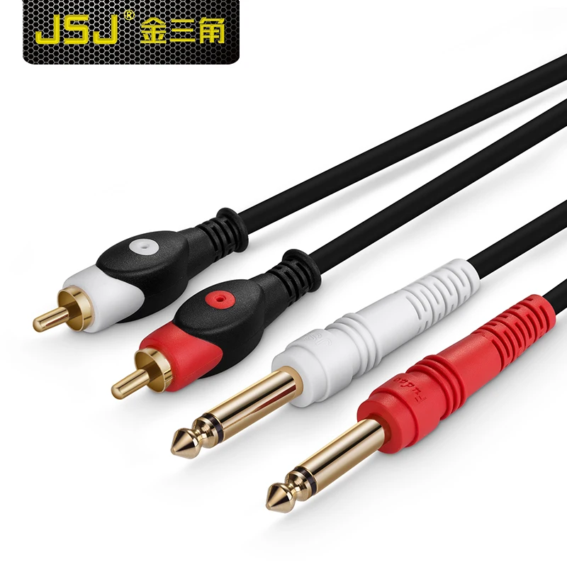 Аудиокабель-адаптер Jsj 6 5 35 двойной лотос rca 2 2rca микшер | Электроника