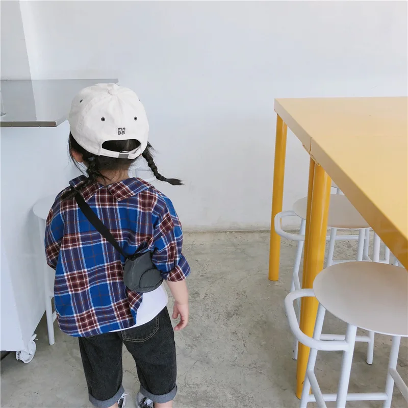 Celveroso new spring Cute Baby Kids Boys Girls Long Sleeve Shirt Plaids Checks Tops Blouse New Fashion Clothes Casual