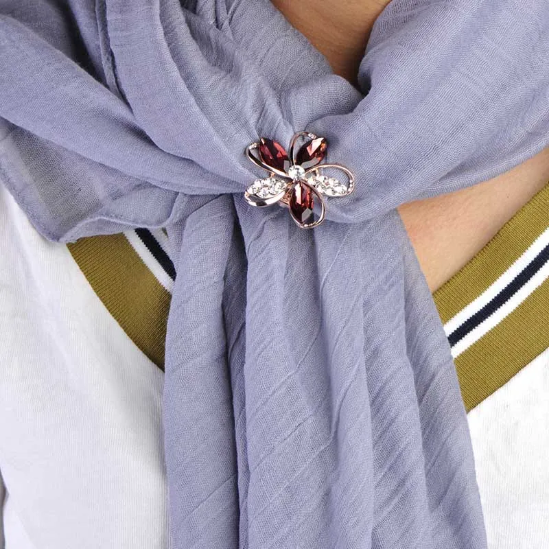 Женская/Детская Брошь Blucome синяя брошь из циркона с цветочным узором украшение