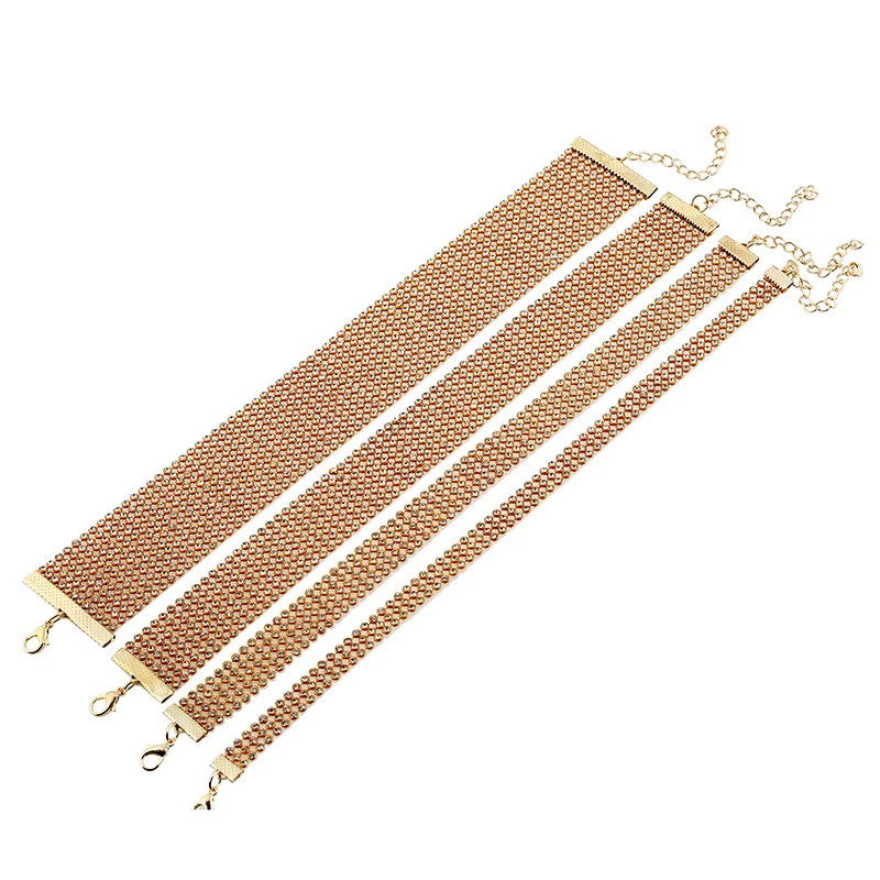 Женский золотой цвет крутой в стиле панк готика Акриловые стразы искусственный