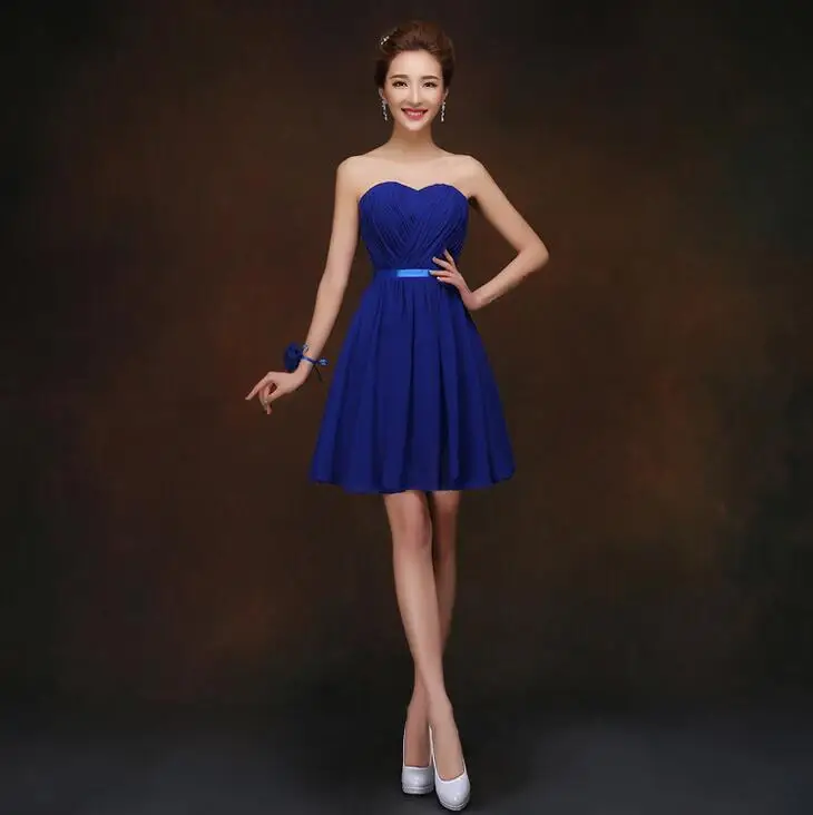 Новинка 2017 короткие платья для подружек невесты летние праздничные наряды без