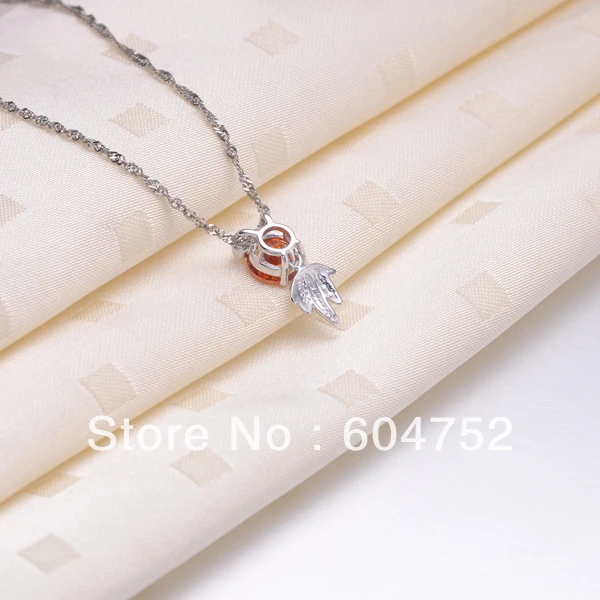 Wholesale &amp Retail for Real 925 Sterling Silver Orange Spinel Fish Pendant 100% silver Top Quality!! (I0389) | Украшения и