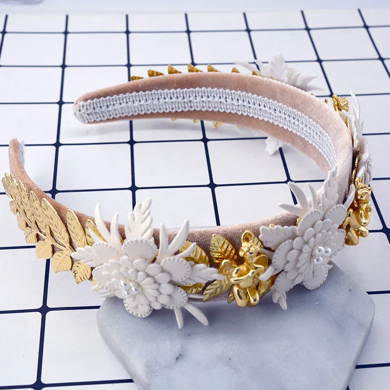 Винтажный обруч для волос в стиле барокко женские золотые повязки на голову