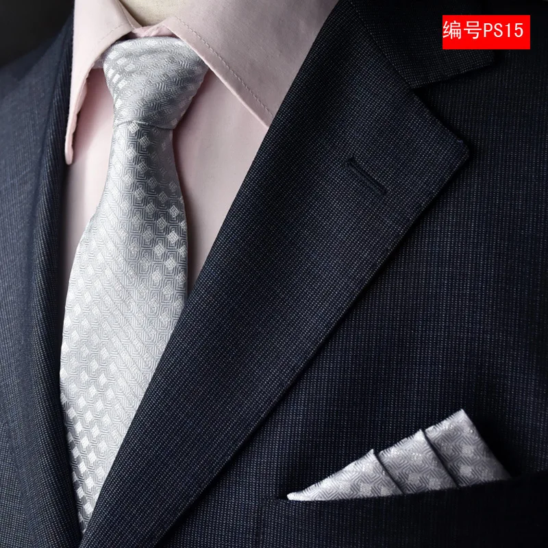

(50 Pcs/Lot) Factory Classic Men's 100% Silk Luxury Wedding Party Neck Ties Set (Handkerchief & Necktie) Pocket Square Hanky Tie