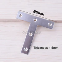 new 100pcs 80x80mm stainless steel corner braces t shape board frame joint shelf support brackets furniture connecting parts
