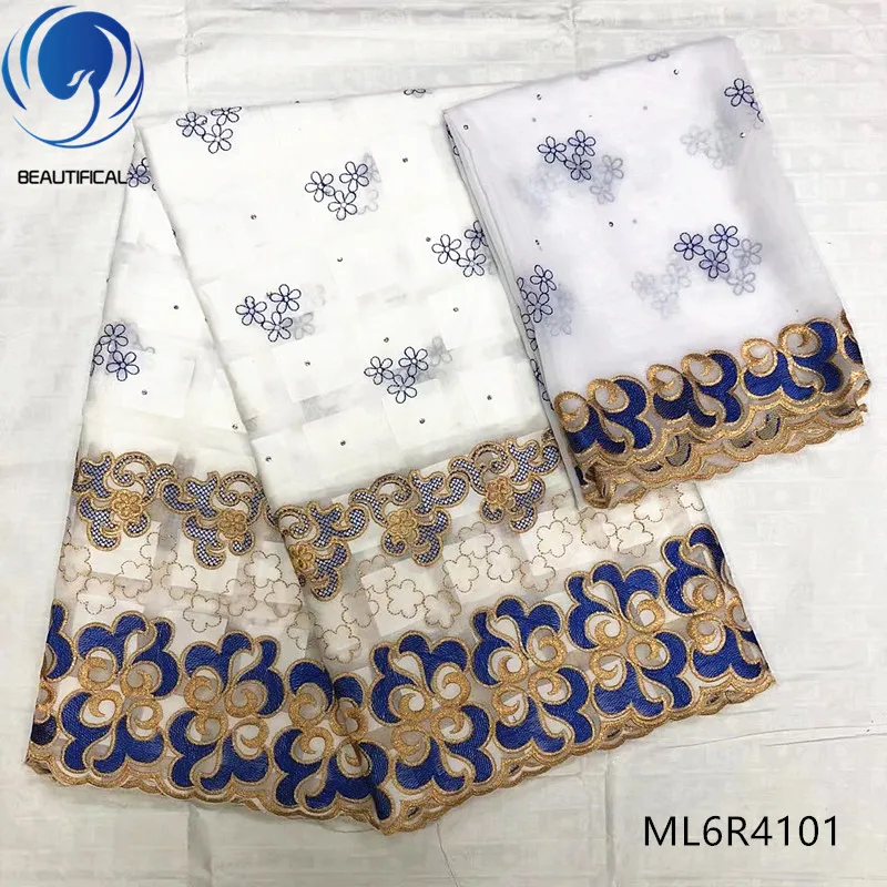 BEAUTIFICAL cotton nigerian lace fabrics for dress 2019 New embroidery swiss voile fabric 7yards ML6R41 | Дом и сад
