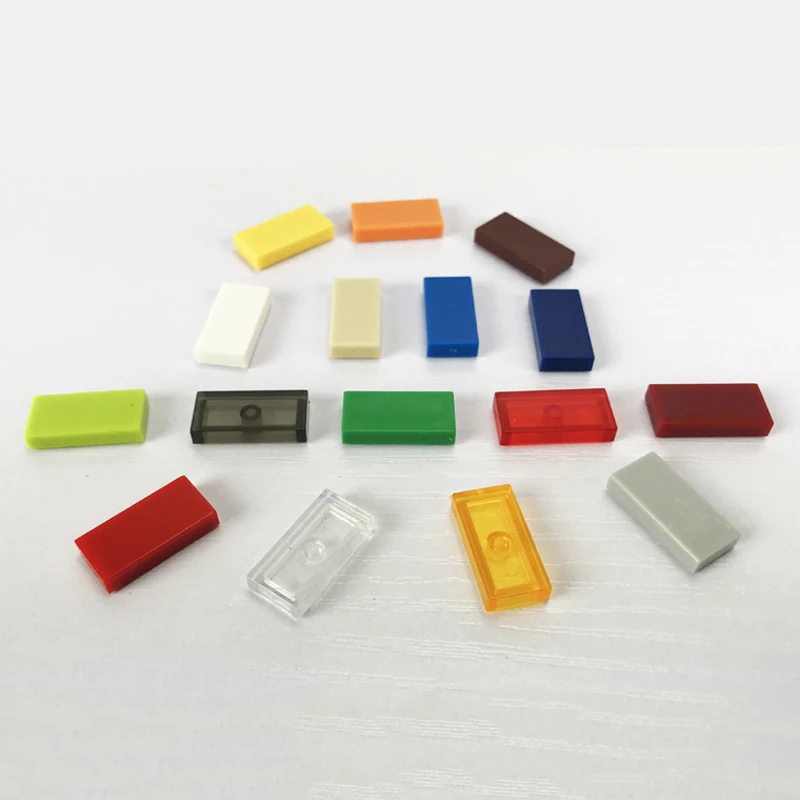 100 шт. детские игрушки плоская плитка 1X2 DIY просветить мс пластиковые строительные