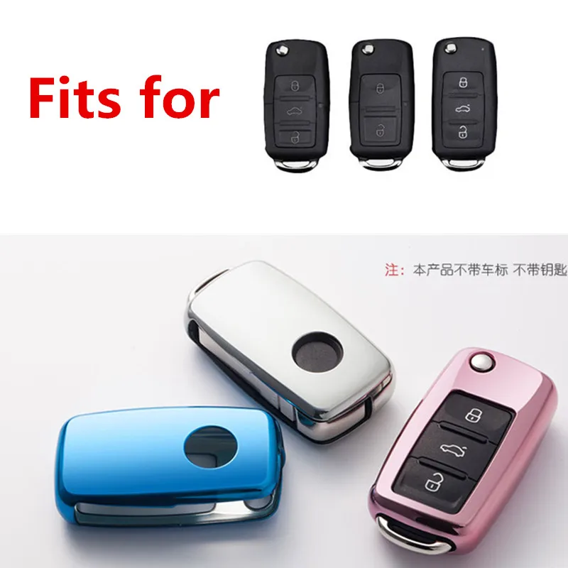 Мягкий ТПУ чехол для автомобильного ключа VW Golf Bora Jetta POLO GOLF Passat Skoda Octavia A5 Fabia SEAT Ibiza