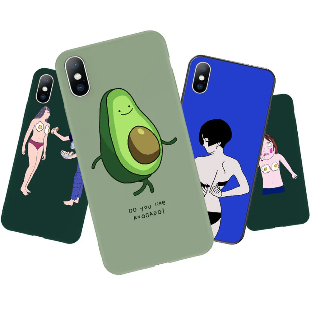 Чехол Ottwn цветы Кактус авокадо для iPhone 11 Pro XS Max 6 6s 7 8 Plus X XR 5 5S SE зеленый Растительный чехол для телефона мягкий ТПУ чехол