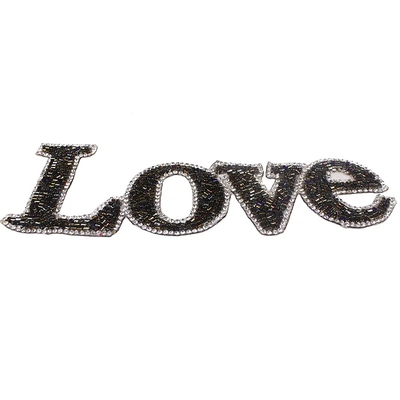 10 шт. наклейки с надписью Love|rhinestone iron on patches|rhinestones onrhinestone |