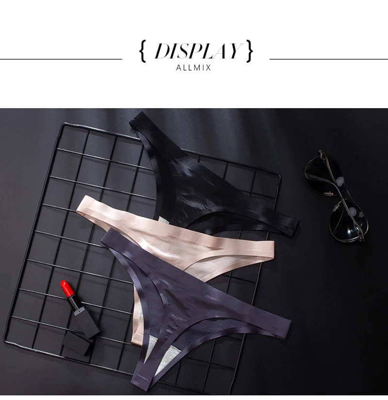 JERRINUT 3 шт. бесшовные трусики G String Femme сексуальные женские стринги прозрачные трусики хлопковые женские стринги и стринги