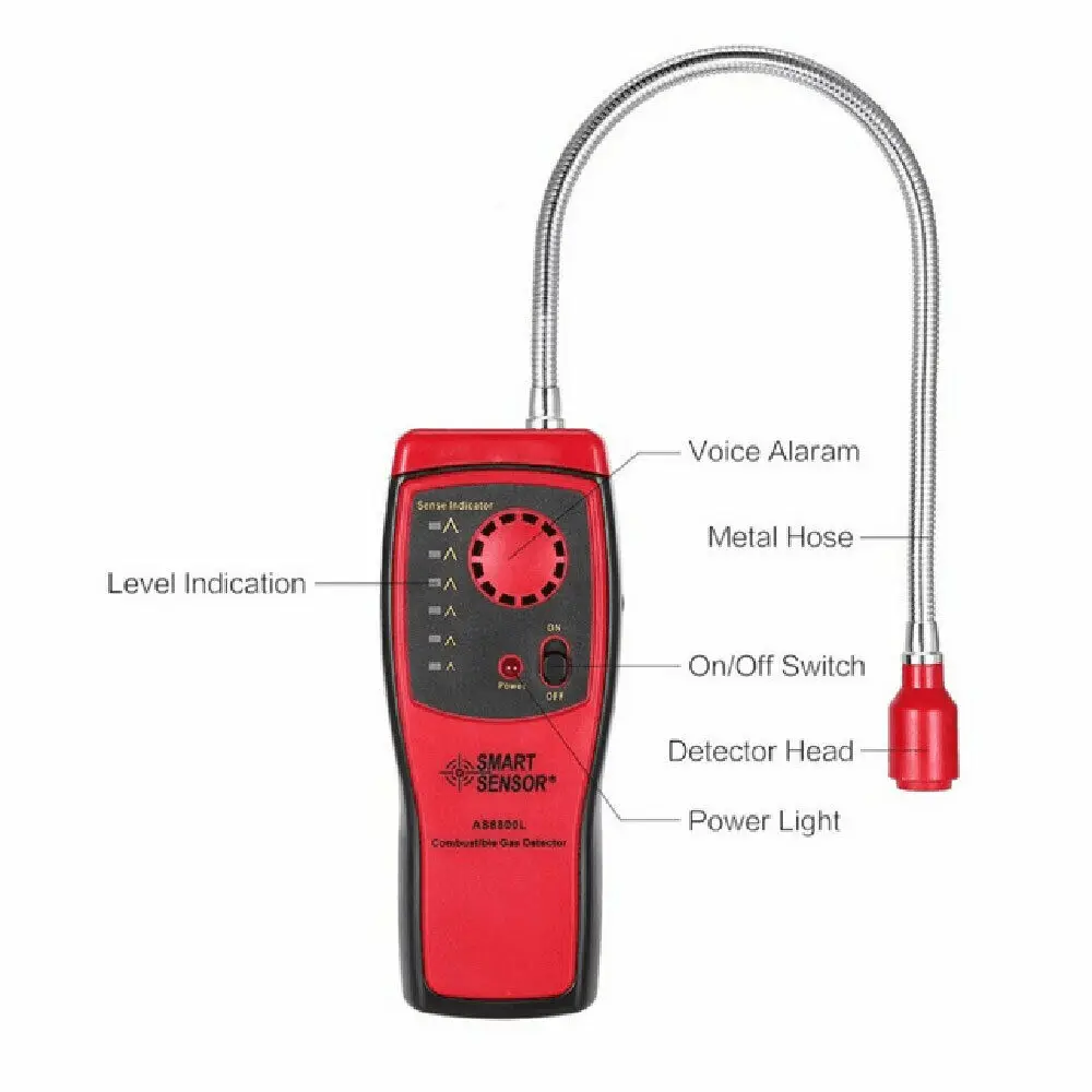 Gas Detector Combustible Hand-held Leak Detecto Biogas alarm AS8800L | Инструменты
