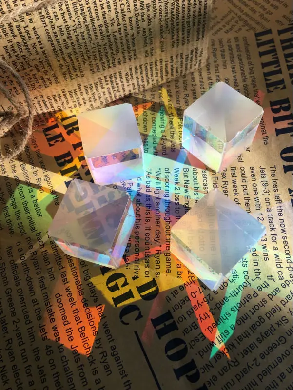 4 шт. 1 9x1 8 см дефектное Оптическое стекло призма крест дихроический X Cube призмы RGB