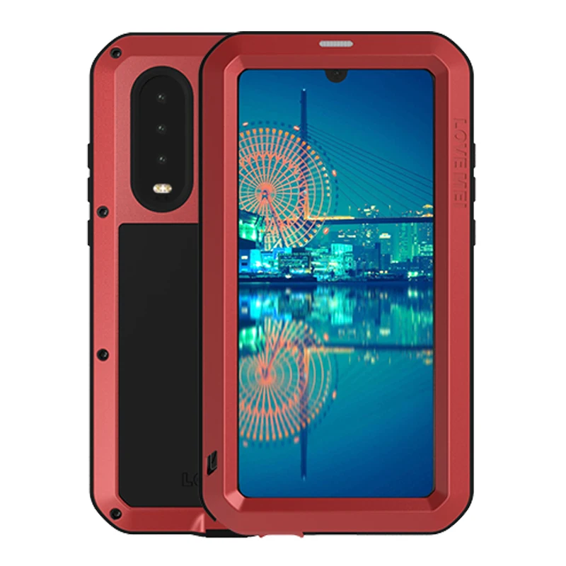 Для huawei P30 Lite гориллы Стекло пленка Водонепроницаемый Heavy Duty Защитный чехол для huawei P30 Pro противоударный металлический бронированный чехол