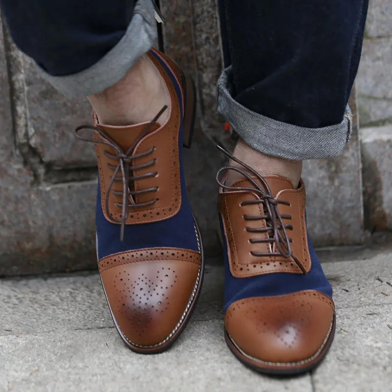 Мужские деловые туфли-оксфорды COSIDRAM из натуральной кожи с острым носком