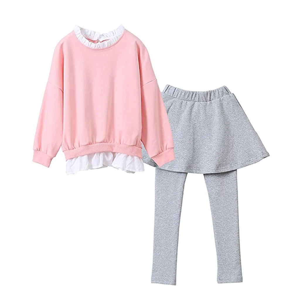 Зимний топ для маленьких девочек Однотонный свитер с длинными рукавами