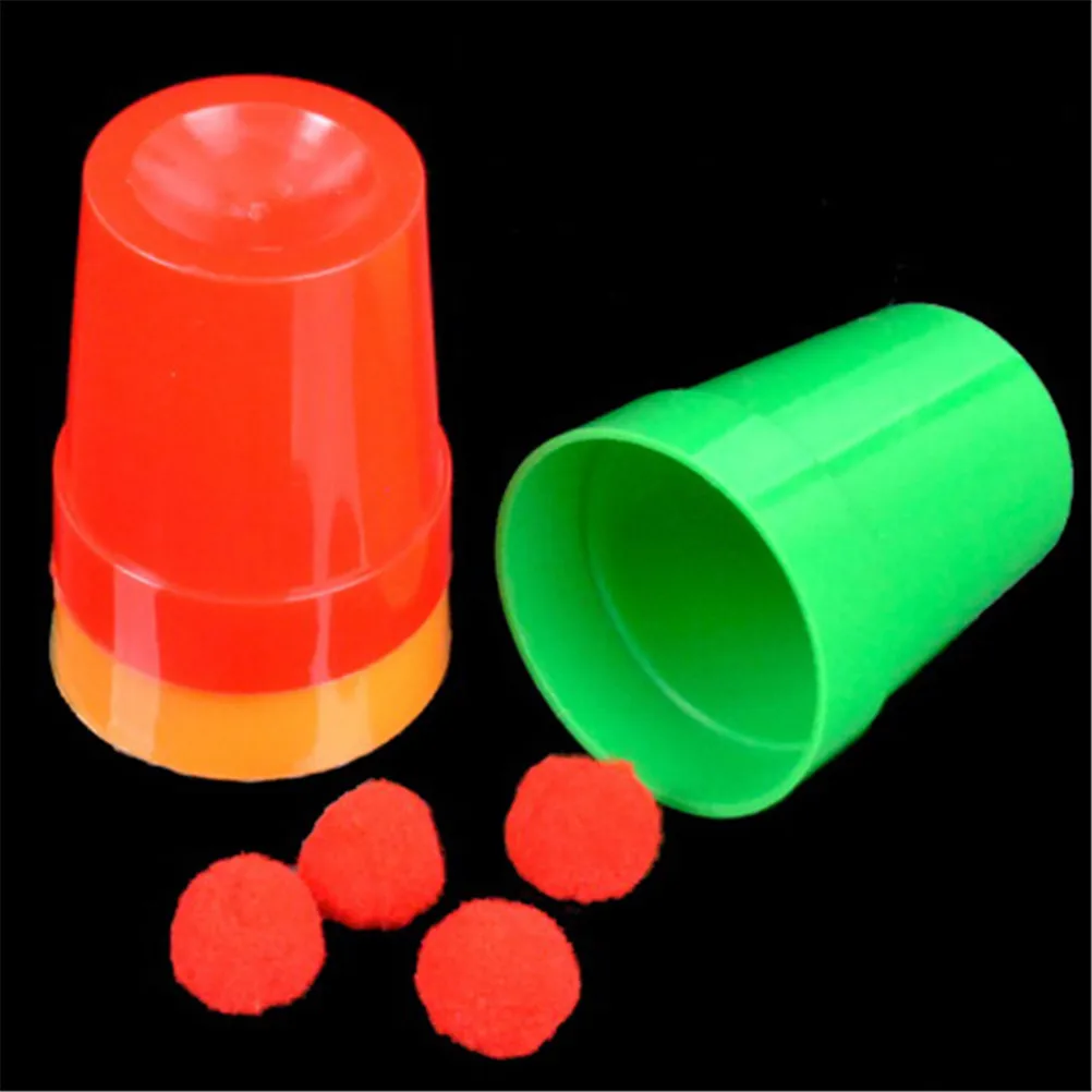 

3pcs/set Magic cup Tricks illusion mentalism truco de magie kids toy Magic Cups and Balls Professional Magician Trick close up