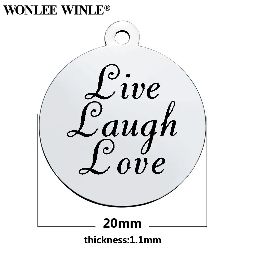 Wonlee Winle 316l нержавеющая сталь мир Будьте счастливы вдохновляющие буквы круглые