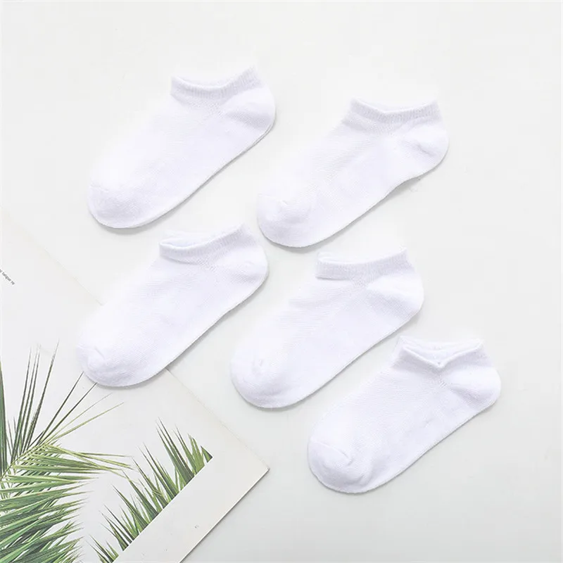 Baby Socks 5 Pairs/lot Boys Girls Pure White Socks Cotton Soft Newborn Babies Loose Comfortable Socks Kids School Sport Clothes