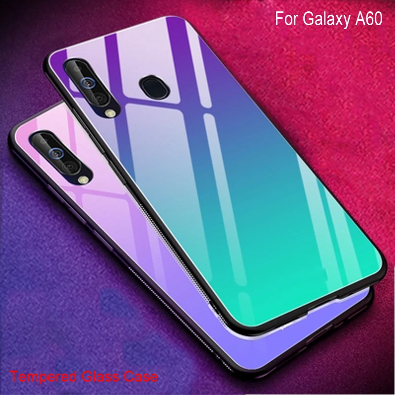 Чехол из закаленного стекла для Samsung Galaxy A60 a60 чехол накладка градиентного цвета A